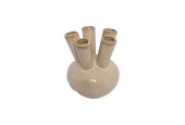Tulpen vaas M beige 18,5x18,5x21cm