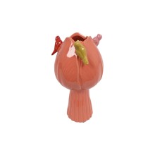 Vaas tulp met vogels S donker roze Ø11cm