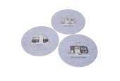 Boltze Home Set de table en feutre Vanlife camping-car dia 38cm avec texte