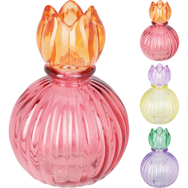 Kaarshouder met tulip 3 ass. kleur