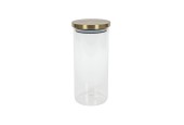 Voorraadpot glas met goud deksel 1200ml
