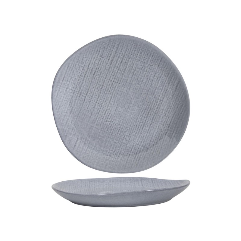 Dinerbord woven textiel grijs Ø27cm