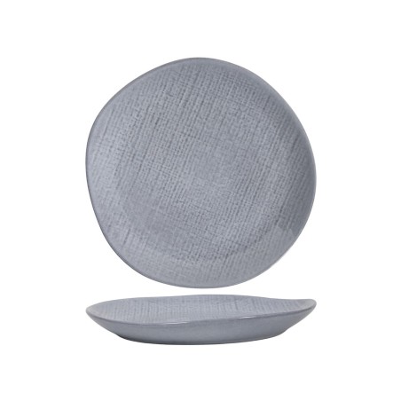 Dinerbord woven textiel grijs Ø27cm