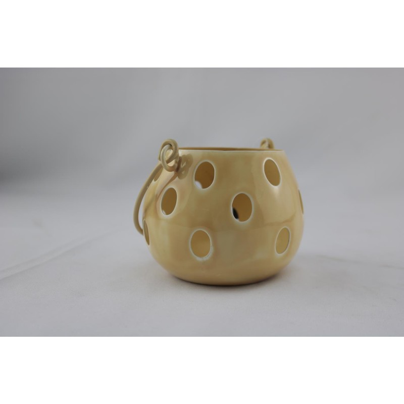 Lantaarn beige 11x11x8,5cm