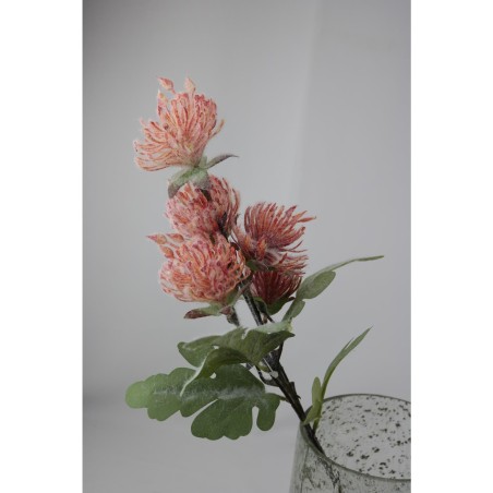 Kunstboeket pincushion oranje