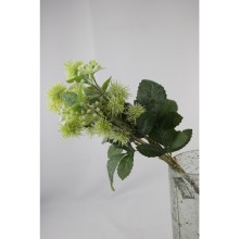 Kunstboeket scallion ball wit