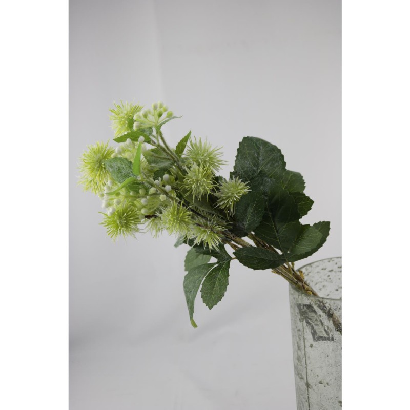 Kunstboeket scallion ball wit