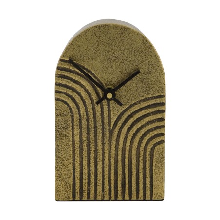 Klok aluminium goud 10x4x16,5cm