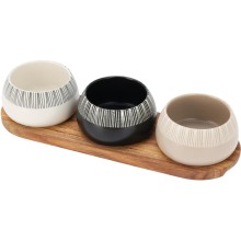 Serveerset aardewerk 4-delig