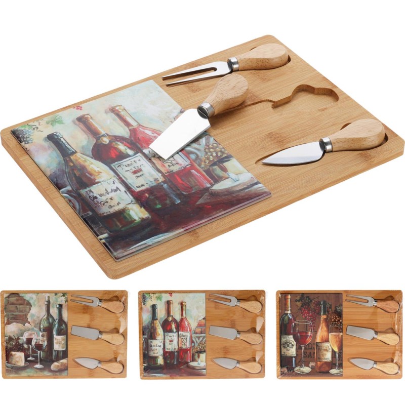 Kaasplank bamboe met dolomiet