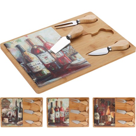 Kaasplank bamboe met dolomiet