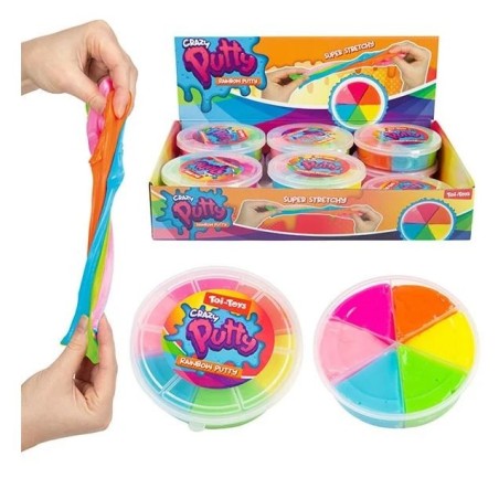 Toi Toys Crazy Putty Regenboog 6 kleuren