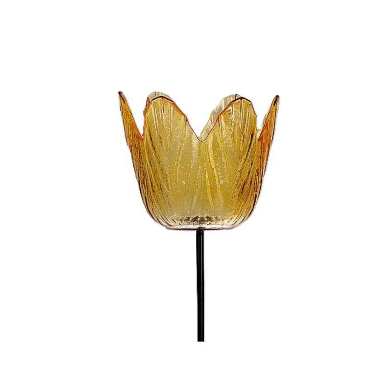 Waxinelichthouder tulp oranje Ø8,5cm