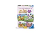 Boerderijdieren families 4-in-1 puzzel
