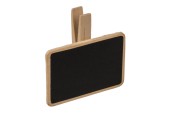 Houten schrijfbordje met knijper 7x7cm