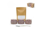 With love Giftset roze pearlsand candle