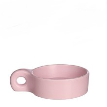 Chubby kaarsenhouder roze 13,5x9,5cm