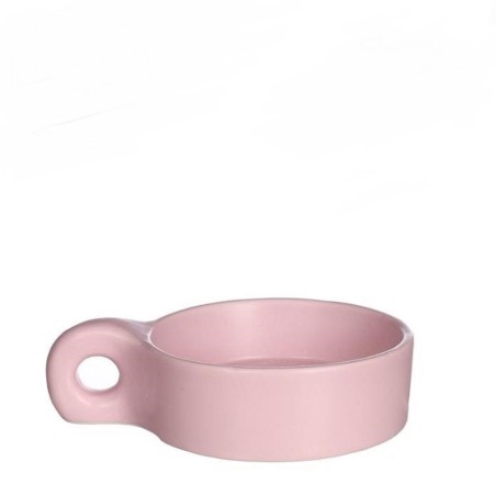 Chubby kaarsenhouder roze 13,5x9,5cm