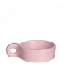 Chubby kaarsenhouder roze 13,5x9,5cm