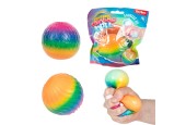 Fun knijpbal Rainbow Ribbing foam 7cm
