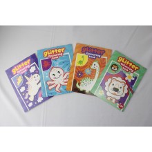 Glitter kleurboek 24x18cm 4 assorti