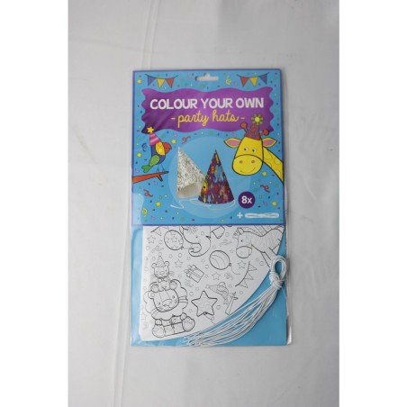 Kleur je eigen feesthoedjes