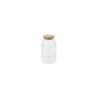 Voorraadpot lines glas/bamboe H20,5cm