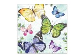 Servetten Fluttering butterflies aqua 33