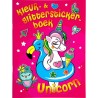 Kleur- en glitterstickerboek Unicorn