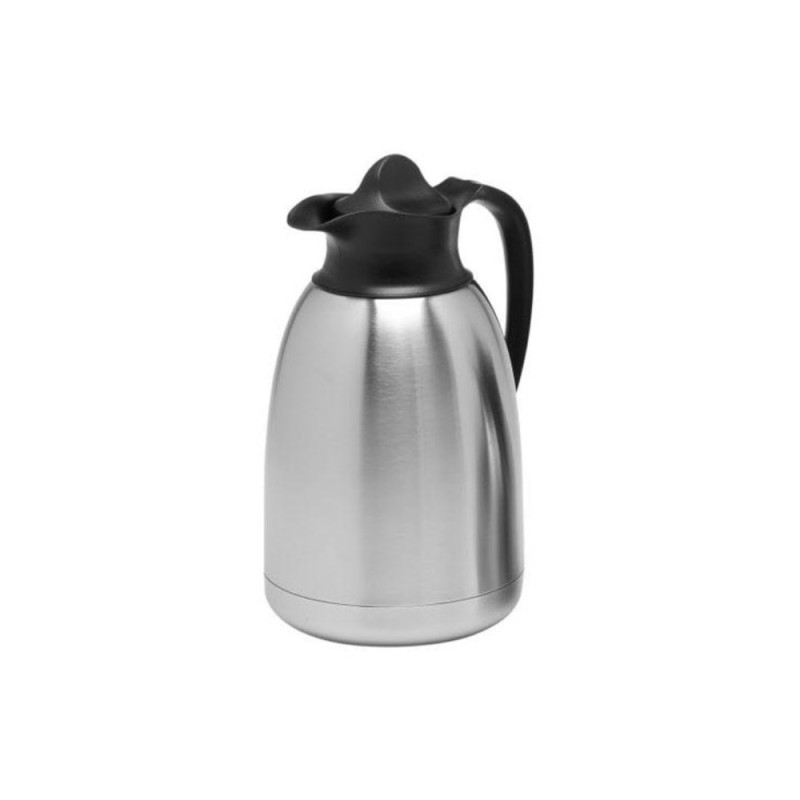 Isoleerkan RVS zwarte schroefdop 1,5L