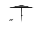 Parasol 3 meter met draaimech Donkergrij