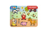 Bumba Houten Noppenpuzzel Boerderij, 7st.