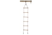Touwladder met oogringen en 6 Houten Treden