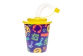 Beker met Deksel en Rietje Gamer