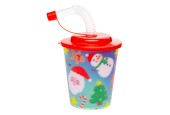 Beker met Deksel en Rietje Kerst