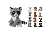 Peluche animal sauvage 20x18x25cm disponible en 12 animaux différents