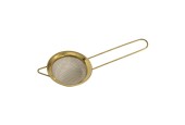 Zeef RVS Ø8cm met draadgreep goud