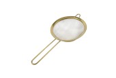 Zeef RVS Ø20cm met draadgreep goud