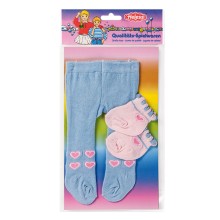 Poppenmaillot met Sokken - Wit, 35-46 cm