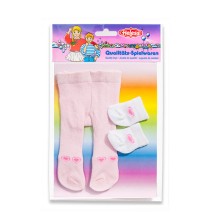 Poppenmaillot met Sokken - Wit, 28-35 cm