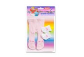 Poppenmaillot met Sokken - Roze, 28-35 cm