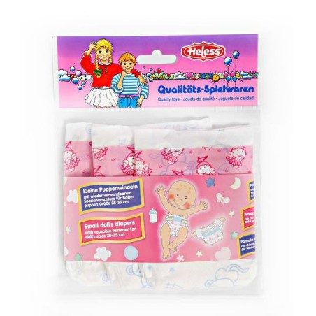 Poppenluiers Roze - 3st, 28-35 cm