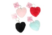 Luxe Sleutelhanger PomPom Hart, Set van 12st.