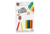 6 Kleurpotloden met Puntenslijper