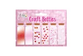 Decoratie Flesjes Glitter, 6 x 15g - Paars
