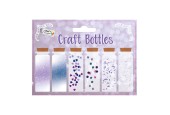Decoratie Flesjes Glitter, 6 x 15g - Paars