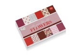 Knutselkarton met Folie, 24 vellen - Flowers