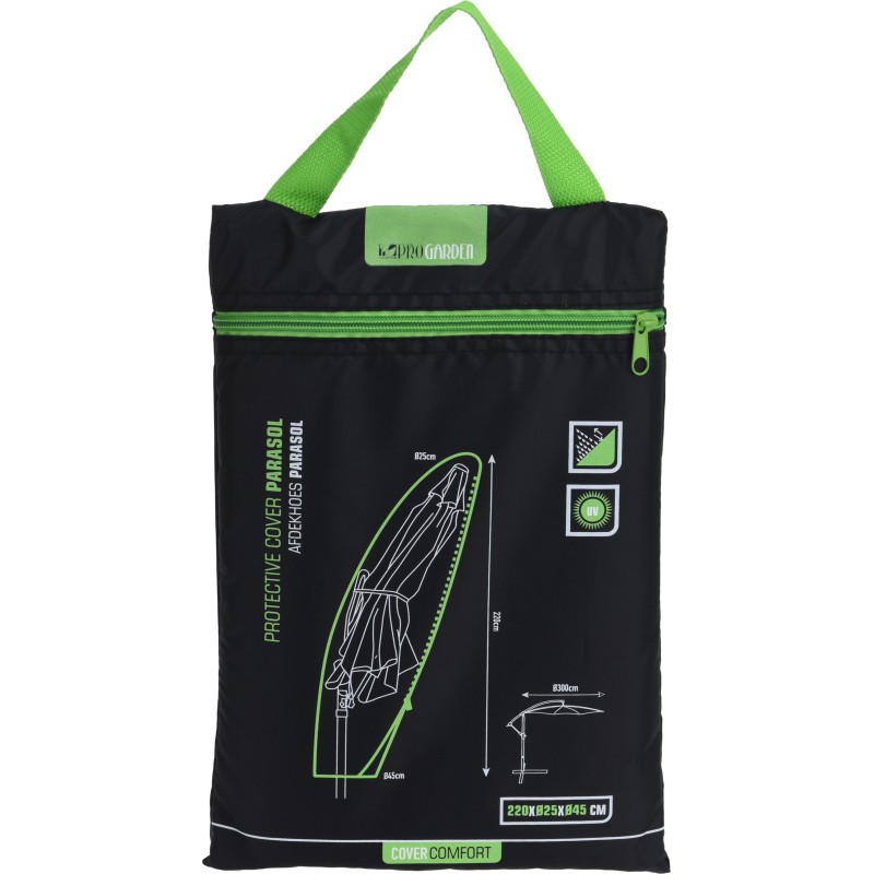 Housse pour parasol suspendu H 220 x Ø 45 (bas) x Ø 25 (haut) cm