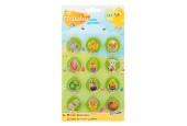 3D-Paasstickers met Glitter, 12st.