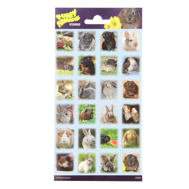 Stickervel Pluizige Vrienden Stickervel Pluizige Vrienden